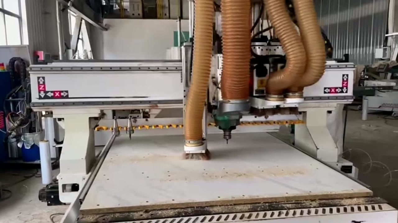 Real panel furniture production workshop used by Shandong Muzhou